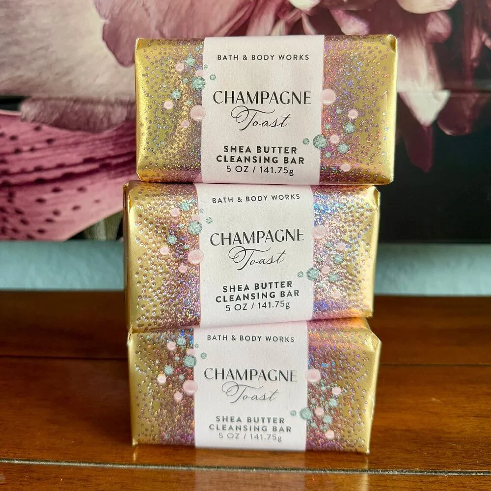 NEW 3-Pc Champagne Toast Cleansing Bars Bath & Body Works - Picture 3 of 3